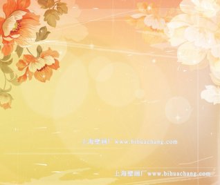 抽象图案梦幻花卉效果图壁画MH827034